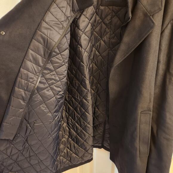 Dockers Men's Henry Wool Blend Top Coat Big & Tall Size Black, 4X - Picture 2 of 5